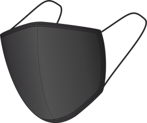 Mască de protecție facială din bumbac BLACK-BLACK 1401165